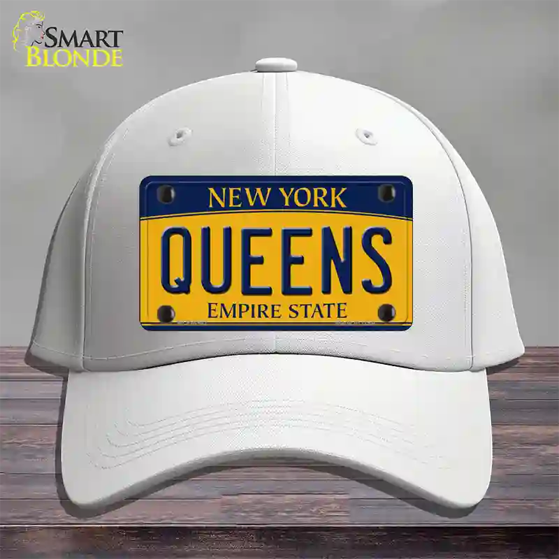 Queens New York Novelty License Plate Hat Cotton / White