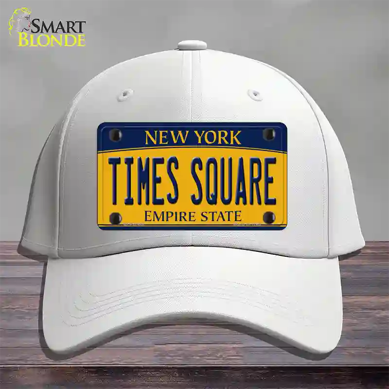 Times Square New York Novelty License Plate Hat Cotton / White