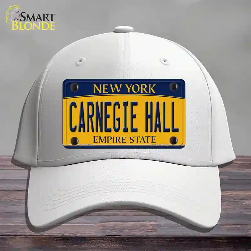 Carnegie Hall New York Novelty License Plate Hat Cotton / White