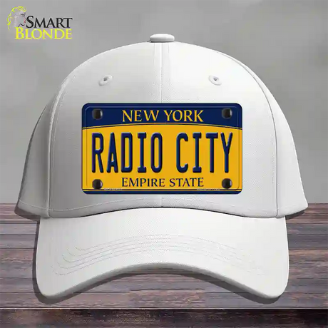 Radio City New York Novelty License Plate Hat Cotton / White