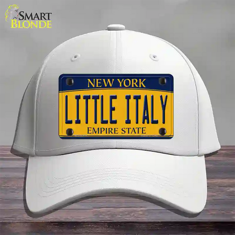 Little Italy New York Novelty License Plate Hat Cotton / White