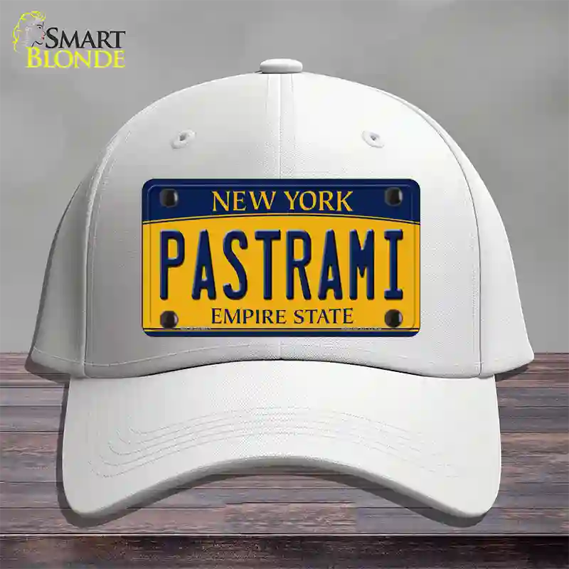 Pastrami New York Novelty License Plate Hat Cotton / White