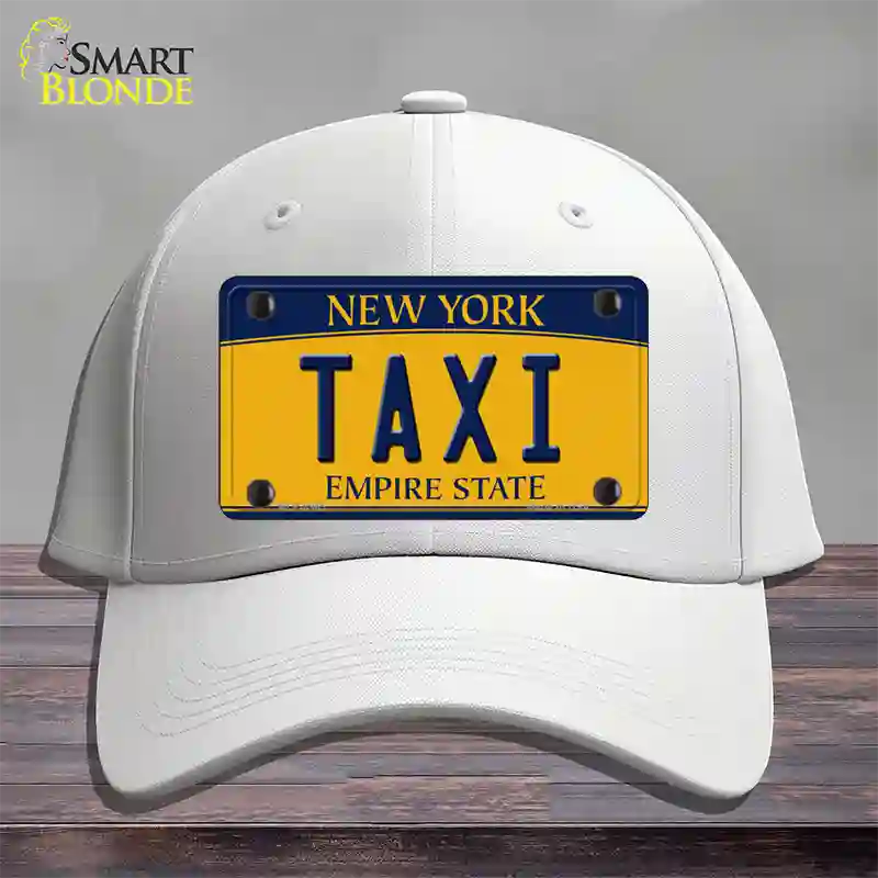 Taxi New York Novelty License Plate Hat Cotton / White