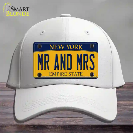 Mr and Mrs New York Novelty License Plate Hat Cotton / White