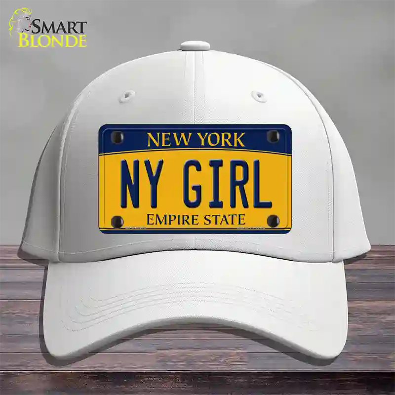 NY Girl New York Novelty License Plate Hat Cotton / White