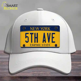 5th Ave New York Novelty License Plate Hat Cotton / White