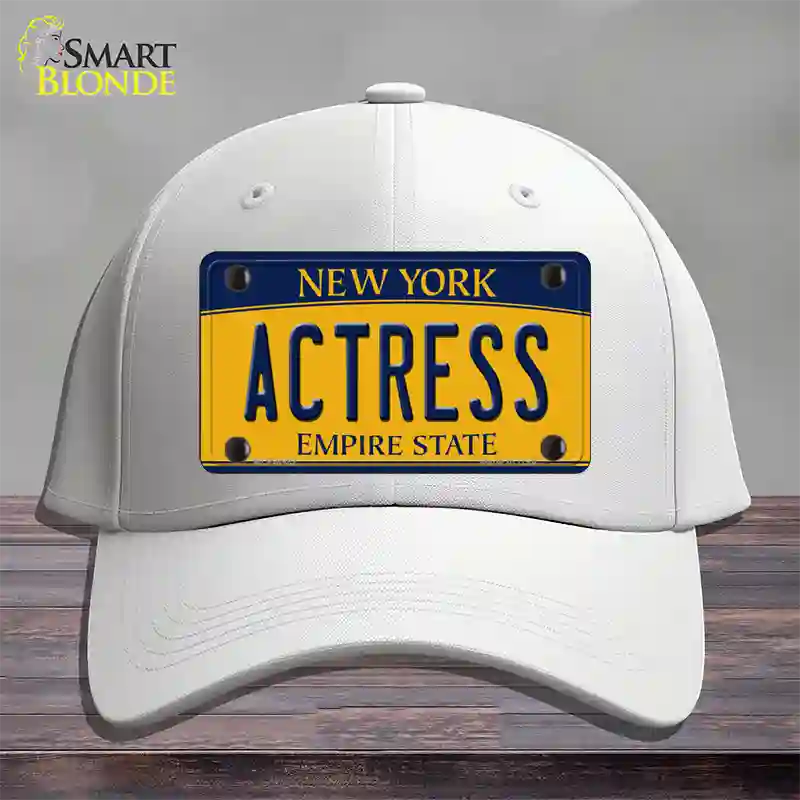 Actress New York Novelty License Plate Hat Cotton / White