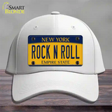 Rock N Roll New York Novelty License Plate Hat Cotton / White