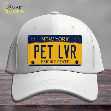 Pet Lvr New York Novelty License Plate Hat Cotton / White