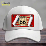 Route 66 Scroll Novelty License Plate Hat Cotton / White