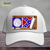 Georgia Flag Scroll Novelty License Plate Hat Cotton / White