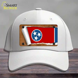 Tennessee Flag Scroll Novelty License Plate Hat Cotton / White