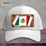 Mexico Flag Scroll Novelty License Plate Hat Cotton / White