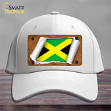 Jamaica Flag Scroll Novelty License Plate Hat Cotton / White