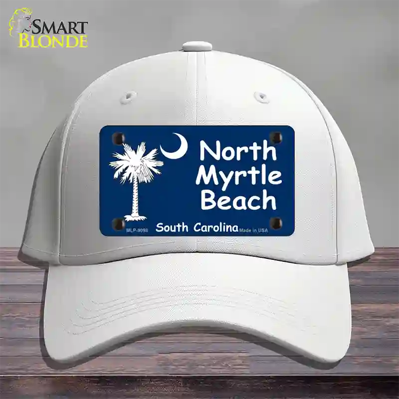 North Myrtle Beach Flag Novelty License Plate Hat Cotton / White