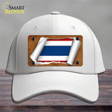 Thailand Flag Scroll Novelty License Plate Hat Cotton / White