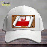 Poland/Eagle Flag Scroll Novelty License Plate Hat Cotton / White