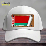 Belarus Flag Scroll Novelty License Plate Hat Cotton / White