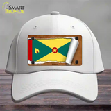 Grenada Flag Scroll Novelty License Plate Hat Cotton / White