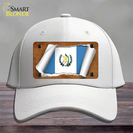 Guatemala Country Flag Scroll Novelty License Plate Hat Cotton / White