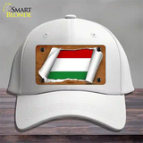 Hungary Flag Scroll Novelty License Plate Hat Cotton / White