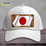 Japan Flag Scroll Novelty License Plate Hat Cotton / White