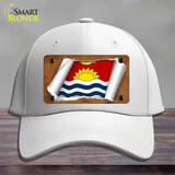 Kiribati Flag Scroll Novelty License Plate Hat Cotton / White