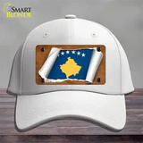 Kosovo Flag Scroll Novelty License Plate Hat Cotton / White