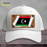 Libya Flag Scroll Novelty License Plate Hat Cotton / White