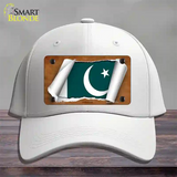 Pakistan Flag Scroll Novelty License Plate Hat Cotton / White