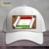 Tajikistan Flag Scroll Novelty License Plate Hat Cotton / White