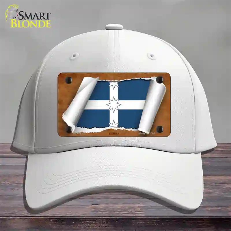 Eureka Flag Scroll Novelty License Plate Hat Cotton / White