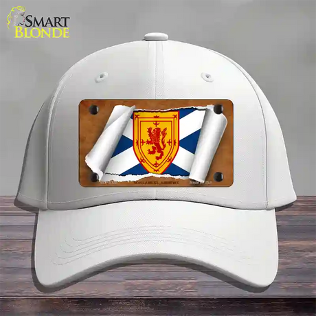 Scotland St. Andrews Flag Scroll Novelty License Plate Hat Cotton / White