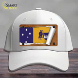 Australian Capital Flag Scroll Novelty License Plate Hat Cotton / White