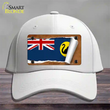 West Australia Flag Scroll Novelty License Plate Hat Cotton / White