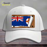 New South Wales Flag Scroll Novelty License Plate Hat Cotton / White