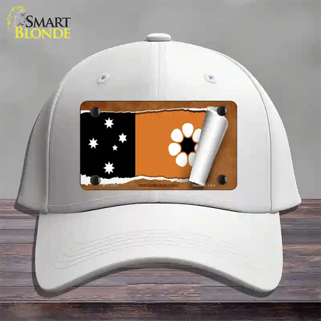 Northern Territory Flag Scroll Novelty License Plate Hat Cotton / White