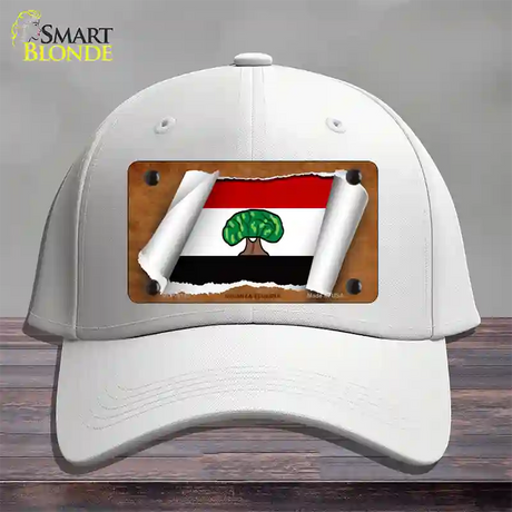 Oromia Ethiopia Flag Scroll Novelty License Plate Hat Cotton / White