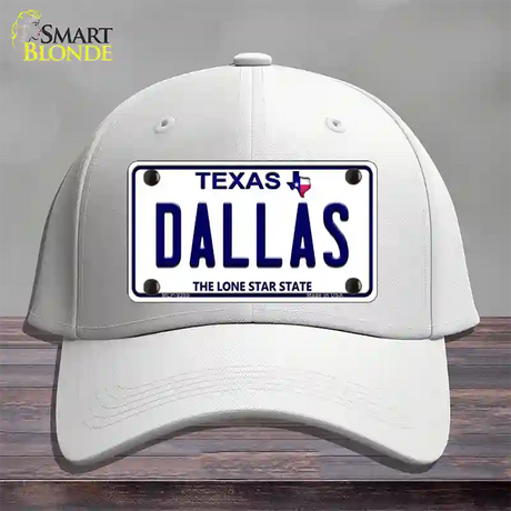 Dallas Texas Novelty License Plate Hat Cotton / White