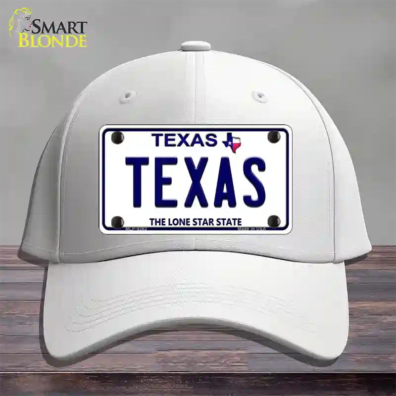 Texas Novelty License Plate Hat Cotton / White