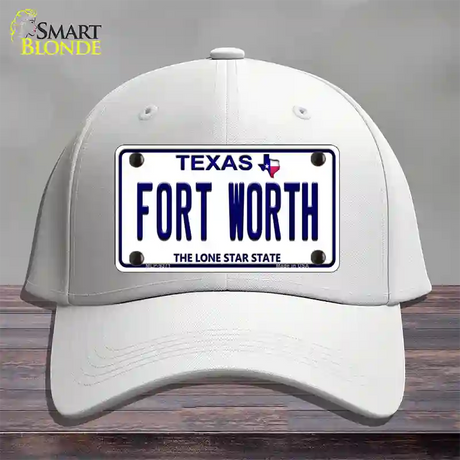 Fort Worth Texas Novelty License Plate Hat Cotton / White