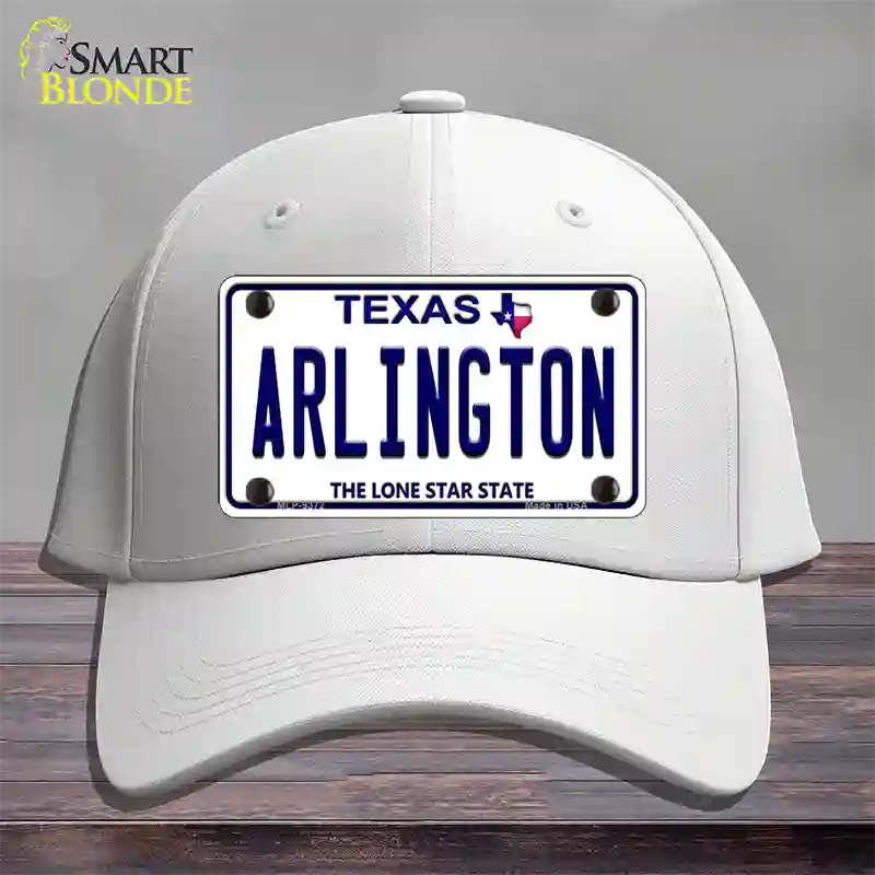 Arlington Texas Novelty License Plate Hat Cotton / White