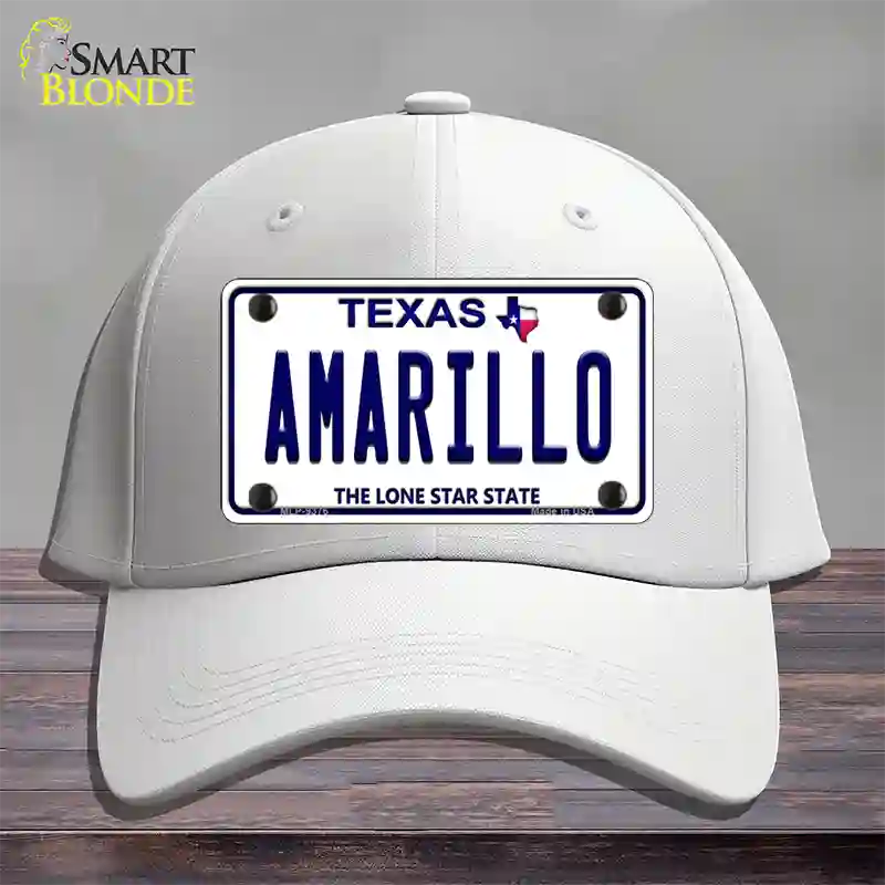 Amarillo Texas Novelty License Plate Hat Cotton / White