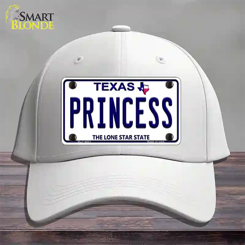 Princess Texas Novelty License Plate Hat Cotton / White