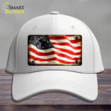 American Vintage Flag Novelty License Plate Hat Cotton / White