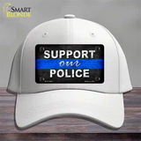 Support Our Police Novelty License Plate Hat Cotton / White