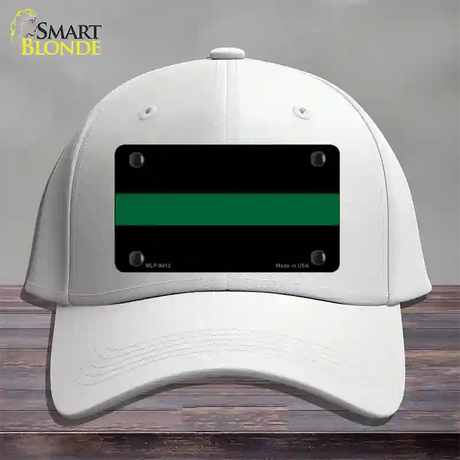 Thin Green Line Novelty License Plate Hat Cotton / White