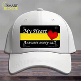 My Heart Answers Every Call Novelty License Plate Hat Cotton / White