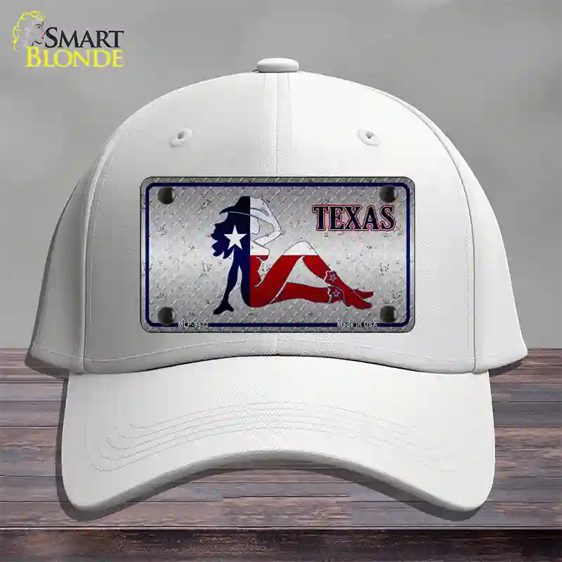 Texas Girl Diamond Novelty License Plate Hat Cotton / White