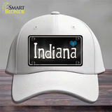 Indiana Flag Script Novelty License Plate Hat Cotton / White